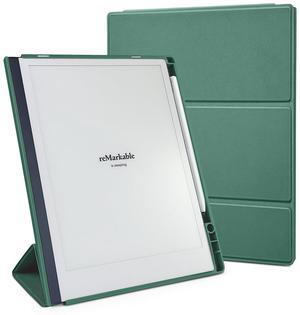 SSS*GRGB Case for 10.3" Remarkable 2 Tablet, with Pen Holder and Multi-Angle Foldable Stand Feature, Compatible with Remarkable 2 Paper Tablet 10.3" 2020 Released (Midnight Green)