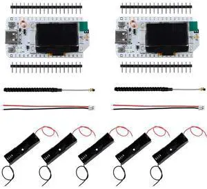 915MHZ ESP32 Lora V3 WiFi+BLE Development Board 0.96inch OLED Display SX1262 Type-C Lora Kit + 18650 Battery Clip Case with Connect Lead