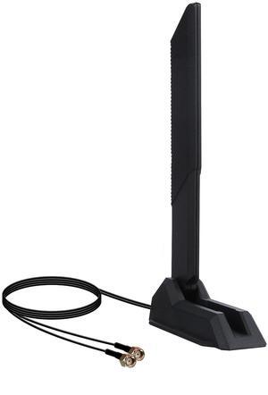 Tri-Band WiFi Antenna 2.4/5/6G RP-SMA Magnetic Base Adapter Antenna with 2.6ft Extension Cable for Asus Z690 B560 H610 H670 B660 Z690 Motherboard 2T2R PCI-E Bluetooth Network Router