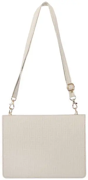 Handbag Case for iPad Pro 11" 2018-2022, iPad Air 11"/Air 4th 5th Gen, Techcircle Elegant Crossbody Folio Stand Wallet Case w/Pencil Holder, Card Slots, Hand Strap, Shoulder Strap, Off-White