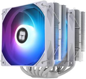 Thermalrlght Peerless Assassin 120 SE WHITE ARGB CPU Air Cooler,6 Heat Pipes CPU cooler,Dual 120mm TL-C12CW-S PWM Fan,Aluminum Heatsink Cover,AGHP Technology, for AMD AM4 AM5/Intel 1150/1151/1200/1700