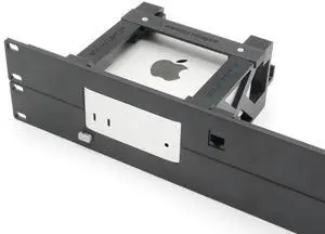 thingsNrack Rack Mount for 1 pcs Apple Mac mini M4 with Remote on/Off Button and 1x RJ45 ethernet Keystone
