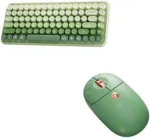 TISHLED Tri-Mode Typewriter Style Keyboard with Dual-Mode Cat Paw Wireless Mouse
