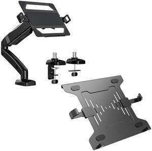 WALI Laptop Mount for Desk, Laptop Arm Mount for 17"-32"Computer Screen and 11.6" - 17.3" Notebook, Universal Adjustable Laptop Mount Holder for Notebook