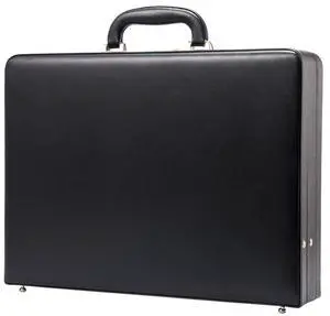YUEMAI Hard Attache Briefcases for Men & Women/Slim Hard-Sided Laptop Case with Combination Locks - Black