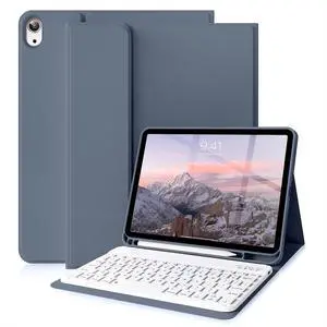 ZKTUYU for iPad 11th 10th Generation Case with Keyboard 11-inch A16 2025 / 10th Gen 10.9 inch 2022, Thin & Light Wireless Detachable Folio Keyboard Case with Pencil Holder (Purple)