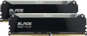 OLOy DDR4 RAM 16GB (2x8GB) Piano Black Blade RGB 3600 MHz CL18 1.35V 288-Pin Desktop Gaming UDIMM (MD4U0836181BRPDA)