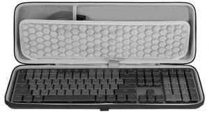 Geekria Full Size Keyboard Case, Hard Shell Travel Carrying Bag, Compatible with Logitech MX Mechanical Wireless Illuminated Performance Keyboard/ MK955/ Signature Slim K950
