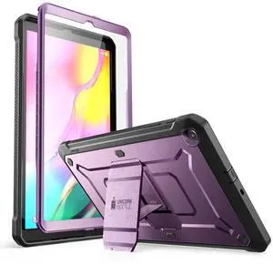 SUPCASE for Galaxy Tab A 10.1 Case with Screen Protector (Unicorn Beetle Pro), [Built-in Stand] Full-Body Rugged Heavy Duty Protective Tablet Cover for Samsung Galaxy Tab A 10.1 (2019), Purple