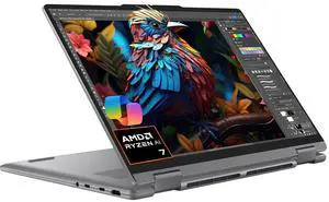 Lenovo Yoga 7 7i 2-in-1 Business Laptop (14" FHD+ Touchscreen, AMD Ryzen 7 8840HS (> Intel i7-1355U), 16GB RAM, 1TB SSD) for Creator, Designer, Backlit, Fingerprint, 1080p Webcam, Win 11 Home