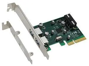 SEDNA - PCIE USB 3.1 2 Port Type A Adapter (10 Gbps) with Low Profile Bracket