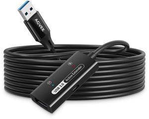 AGVEE 25ft / 7.5m USB 3.0 Active Extension Cable, USB3.0 Male to Female Extender Repeater Ultra Extra Long Signal Booster Cord for 2.5" 3.5" Hard Drive, Flash Driver, Mouse Keyboard, Printer, Black