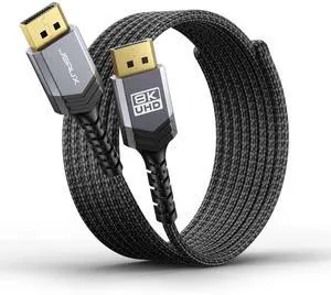 JSAUX DisplayPort Cable 1.4 5-Pack 10ft | 8K DP Cable High Speed Display Port Cord | 8K@60Hz, 4K@144Hz, 2K@240Hz, HDR 10, 32.4Gbps, FreeSync, G-Sync Compatible for Gaming Monitor Graphics PC-Grey