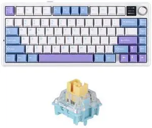 EPOMAKER X Aula F75 MAX Wireless Mechanical Keyboard Reaper Switch+35 Pieces Sea Salt Silent Mechanical Keyboard Switches Set