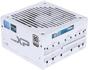 SAMA 850w Power Supply,XP Series White PSU ATX 3.0 & PCIE 5.0 ECO Fanless 80Plus Platinum Certified Full Modular Support RTX 40 Series
