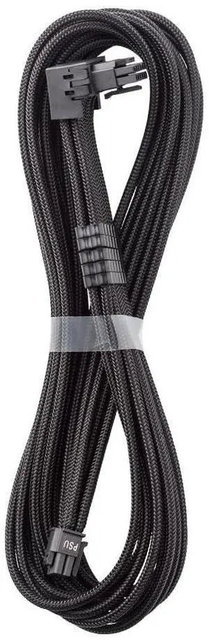 CableMod Universal Pro ModMesh Sleeved 12V-2x6 12VHPWR 90deg StealthSense Direct PCIe Cable (Variant B, Black)