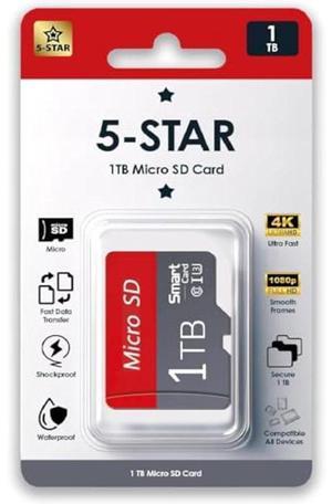 5-Star Compatible High Yield 1 TB Class 10 Micro SD