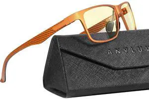 ANYLUV Blue Light Blocking Glasses Men Computer Gaming Glasses Lightweight Al-Mg Metal Anti Eyestrain Eye Protection