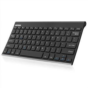 Arteck Bluetooth Keyboard, Stainless Steel Universal Portable Wireless Bluetooth Keyboard for iOS iPad 10.2-inch, Air, Pro, Mini, Android, Windows Tablets PC Smartphone Built in Rechargeable Battery