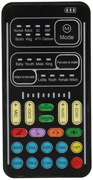 Voice Changer Sound Card with Multiple Sound Effects, Portable Mini Voice Changer Device, 8 Live Sound Modes and 8 Voice Change Modes, Plug and Play