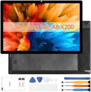 for Samsung Galaxy Tablet A8 Screen Replacement - for Samsung Tab A8 SM-X200 SM-X205 LCD Display Touch Screen Digitizer Full Assembly with Repair Tools (Black,10.5 inch)