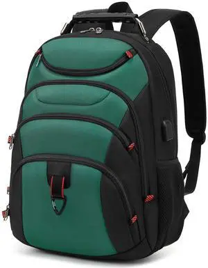 Boavan Laptop Backpack for men, 15.6 inch Laptop Bag with USB Port, Waterproof Travel Work Backpack Purse, Anti-Theft Teacher Nurse Doctor Casual Bookbags Office Business backpack,Deep Juniper Black