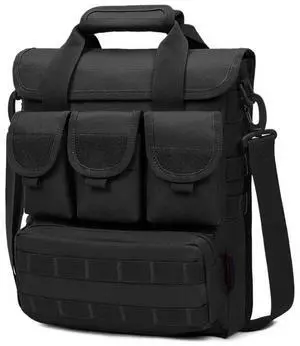 CamGo Tactical Briefcase for 12 inch Laptops Heavy Duty Military Shoulder Messenger Bag Mens Handbag