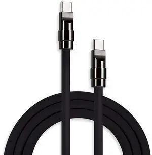 chubbycable Black Chubby - Special Black Samurai Edition Silicone USB C Cable Durable 240W Fast Charging Cable Phones Tablets Power Bank Charger Cord, Type C to Type C, 6.6FT