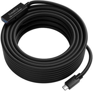 USB C to USB A Extension Cable 25 Feet, Long USB Type C-Male to USB 3.0 A-Female OTG Extender Adapter, with a Chipsets Signal Booster, Not Charging/Video Cable