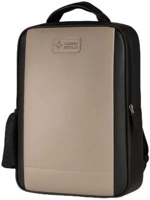 Cuero Estilo Vegan Leather Laptop Backpack - Eco-Friendly, Stylish 12L Backpack with Laptop Sleeve & Trolley Strap - Durable, Lightweight for Work & Travel.