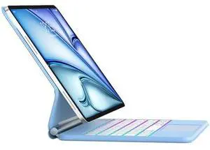 iPad Air 11 inch (M2) Case with Keyboard 2024 - Magic Keyboard iPad Pro 11 4th/3rd/2nd/1st Gen - Rainbow Colors Backlit - Multi-Touch Trackpad - Magnetic Clasp Keyboard Case for iPad Air 5th/4th Gen