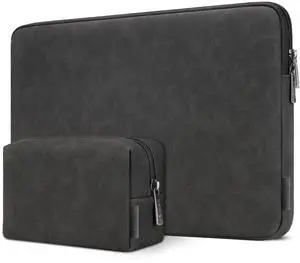 DOMISO 17.3 inch Laptop Sleeve Water-Resistant Carrying Case with Accessory Bag for 17.3" MSI GS73VR Stealth Pro/HP Envy 17/LG Gram 17"/ROG Strix GL702VS,Black