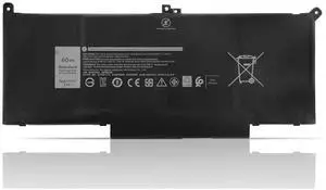 Hubei F3YGT DM3WC DM6WC 2X39G KG7VF 451-BBYE 453-BBCF Laptop Battery Replacement for Dell Latitude 12 7000 7280 7290/13 7000 7380 7390 P29S002/14 7000 7480 7490 P73G002 Series (7.6V 60Wh)