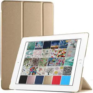 DuraSafe Cases for iPad PRO 10.5 Inch 2017 Air 10.5 3rd Generation 2019 [ Air 3 ] A1701 A2152 A2123 Slim Lightweight Protective Frosted PC Dual Angle Stand Front & Back Cover - Brass Golden