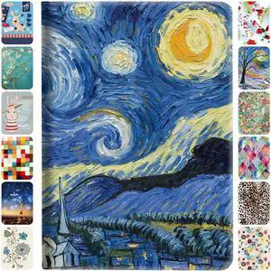 DuraSafe Cases iPad Mini 4 Gen 2015 7.9 Inch [ Mini 4th ] MK8A2LL/A MK882LL/A MK8C2LL/A MK862LL/A MK892LL/A MK872LL/A Smart Slim Adjustable Viewing Angle Stand Printed Flip Cover - Starry Night