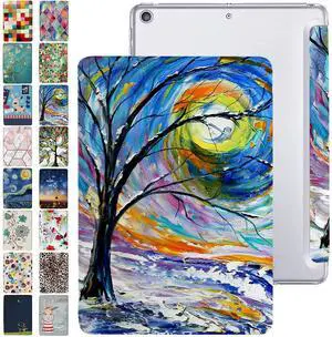 DuraSafe Cases for iPad Air 3 2019 PRO 10.5 Inch 2017 Air 3rd Gen A1701 A2152 A2123 MQF12LL/A MQEY2LL/A MQF22LL/A MQF02LL/A Trifold Printed PC Lightweight Protective Clear Back Cover - Color Emblem