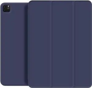 DuraSafe Cases for iPad PRO 11 Inch 2nd 3rd 4th [ PRO 11 2020 2 2021 3 2022 4 Gen ] A2759 A2435 A2762 A2377 A2459 A2228 A2068 A2230 A1980 A2013 Lightweight Soft Silicone TPU Back Case - Navy Blue