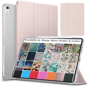 DuraSafe Cases for iPad PRO 9.7 Inch 2016 [ PRO 9.7 2016 ] A1673 A1674 A1675 MLMP2LL/A MM172LL/A MLMN2LL/A MLMW2LL/A Trifold Hard Smart PC Translucent Back Cover - Light Pink