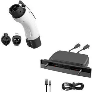 EYPINS USB Hub Suitable for Tesla+Charging Adapter Compatible with Tesla Charging Post to J1772 EVs