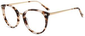 Firmoo Blue Light Blocking Glasses, Anti Digital Eyestrain Computer Glasses Scratch Round Lightweight Eyewear Frames
