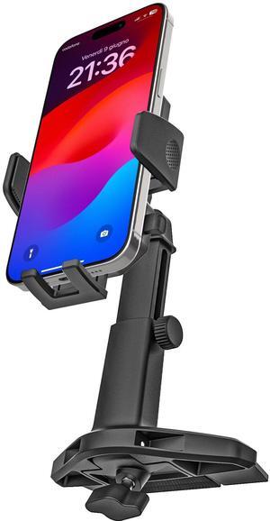 GDZN Adjustable CD Slot Car Phone Mount, [One Button Release] Ultra Sturdy CD Player Phone Holder, Hands-Free Car CD Phone Stand for iPhone 15 Pro Max 14 13 12, Galaxy S24 Ultra 23 22 All 4-7" Phones