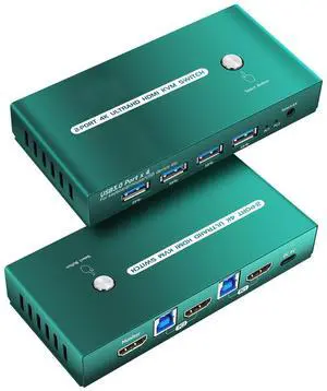 HDMI kvm Switch 1 Monitors 2 Computers edid Emulator 4k 60hz kvm Switch hdmi2.0 edid Clone 3440 * 1440 100hz 1 Monitors 2 Computers hdmi