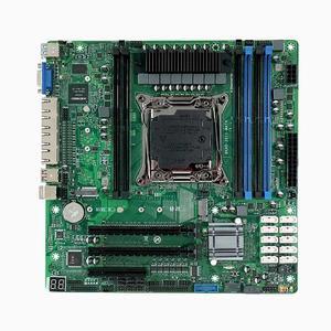 HKUXZR X99 NAS Motherboard Slot 10xSATA 2*M.2_ NVME PCIE X16 x2 LGA2011-3 for NAS Router Sever 4x2.5GbE I226 DDR4 RAM Memory VGA Support Turbo PCIE 24 * 24cm