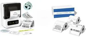 Itari Label Maker Machine with 1.57" X 1.18" (40mmX30mm) with 3 Rolls, 230 Labels Sheets/roll