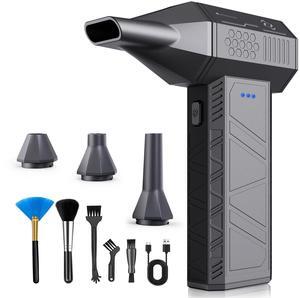 Electric Air Duster Rechargeable 110000RPM Compact Super Power Turbo Violent Fan Handheld Brushless High Pressure Compressed Air Duster for Computer Keyboard PC Car Home Outdoor Office Cleaning