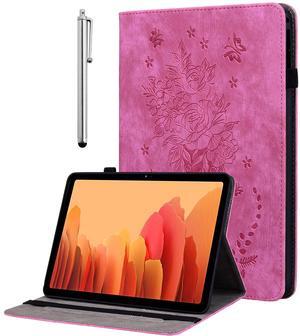 KEFBWAO Case for  Kindle Fire HD 8 & Fire HD 8 Plus Tablet (12th Generation/10th Generation, 2024/2022/2020), Multi-Angle PU Leather Cover with Stylus Holder for Fire HD 8 Tablet Case, Rose