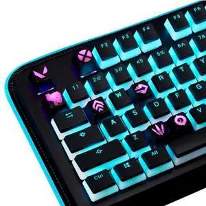 Valorant Custom Keycaps (Agent Gekko) - Laser Engraved with Each Valorant Agent's Portrait, Skills, and Position. Fit with Any Mechanical Keyboard. Valorant Gift for Gamers, Adults, and Teens.