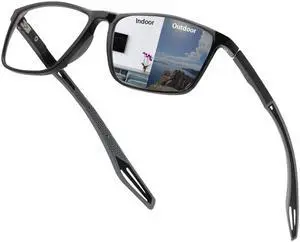 KISSOUL Photochromic Transition Glasses Far And Near Glasses Driving Glasses UV Blue Light Blocking Eyeglasses Men Women TR90