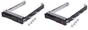 Maravi Canada 2.5" inch 651687-001 651699-001 Hard Drive Tray Caddy Compatible with HP G8 G9 DL120 DL160 DL180 DL360 DL380 DL320e DL360p DL380p DL388 DL560 DL385 Server HDD Chips Screws (2-Pack)