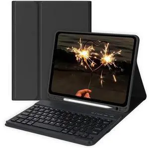 Keyboard Case for iPad mini 5/4/3/2/1 (7.9-Inch, 2019/2015/2014/2013/2012 Model) with Keyboard-Backlit Detachable, Folio Cover with Pencil Holder with Auto Sleep/Wake Function Black
